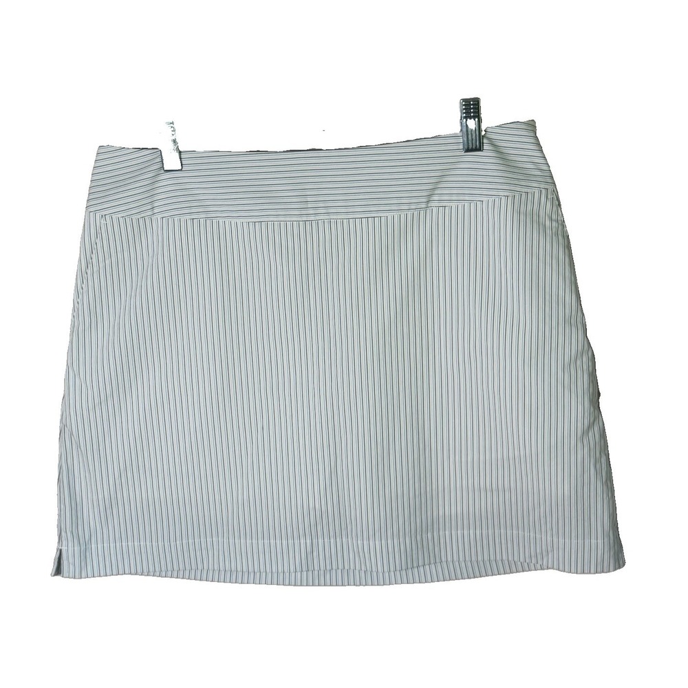 ADIDAS Skort Women 8 ClimaCool Blue Striped Athletic TennisSkirt Stretch